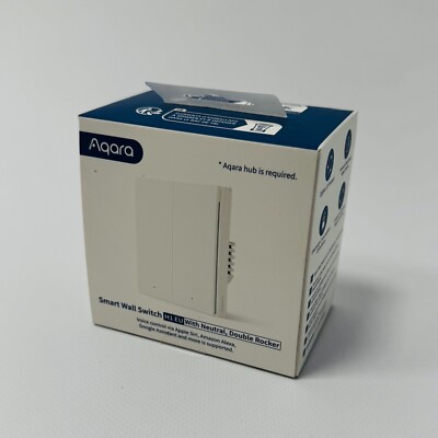 Aqara Wall Switch H1 Funk Lichtschalter Neutralleiter Doppelwippe - Neu