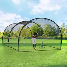 Baseball Batting Cage 13/20/30Ft for Backyard, Baseball Training Equipment Netti