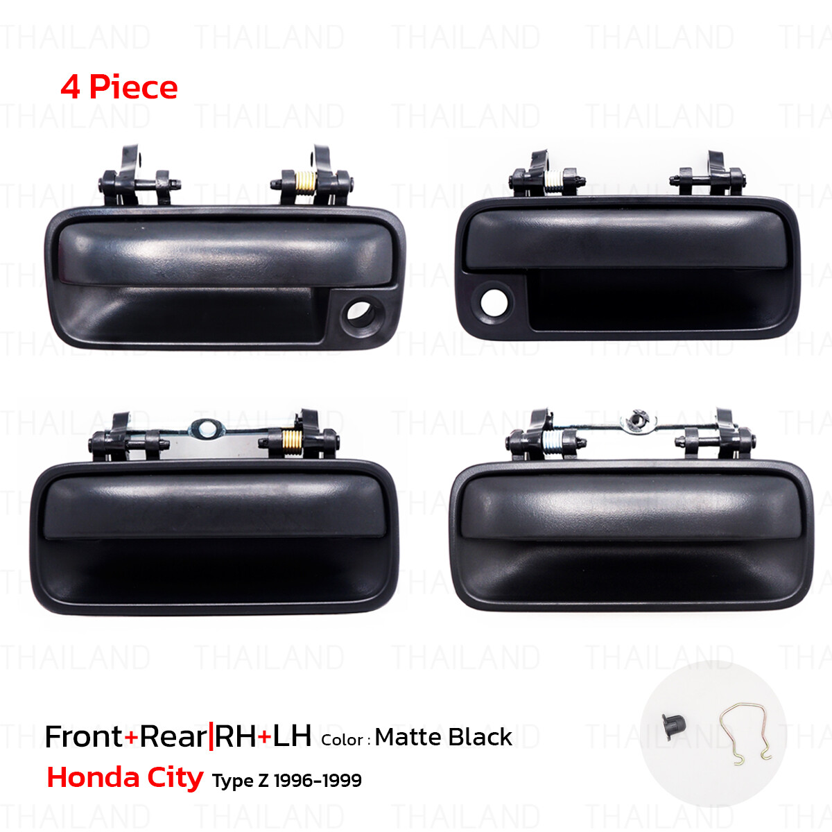 Set 4dr Outside Outer Door Handle Fits Honda City Type Z Sedan