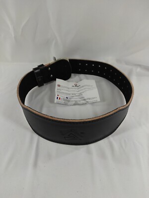 AQF Weight Lifting Leather Belt 4 Gewichteheber Gürtel Rückenstütze Schwarz NEU