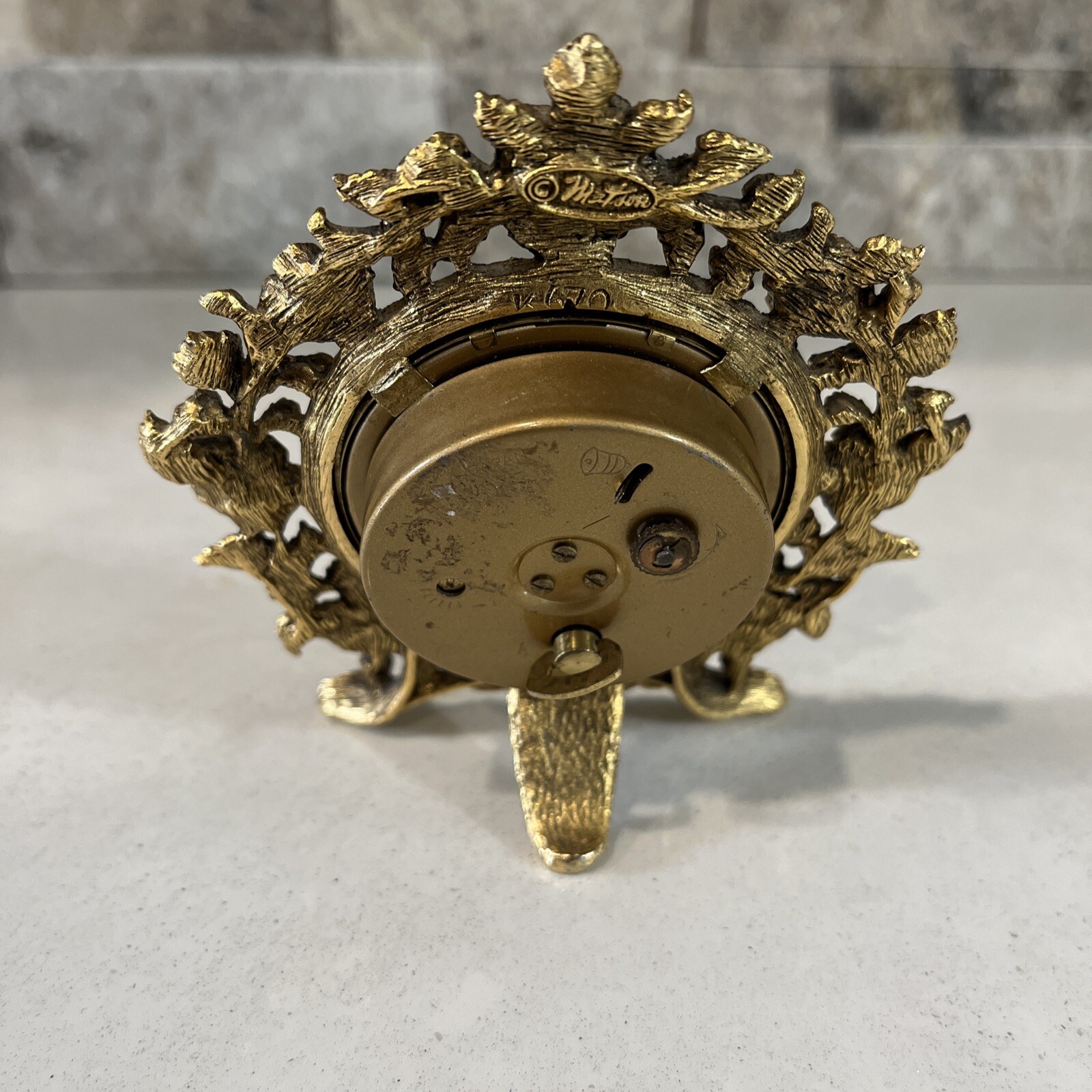 Matson Vanity Alarm Clock Gold Tone