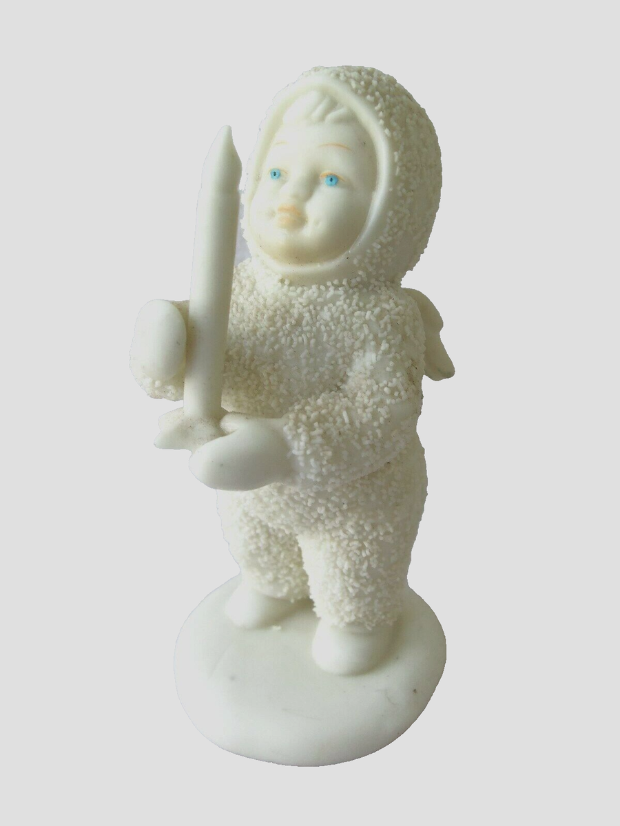 ヴィンテージ  Babies スノーベイビー 天使 雪だるま Dept 56 Snowbabies Snowbaby Angel Baby With Candle! MADE IN TAIWAN