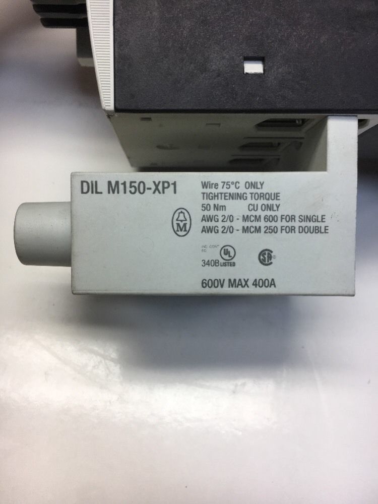 Contattore Moeller DIL M115, 160A, 600V, 3 Poli, Bobina 190-240V, Usato Funzionante