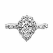 1.25Ct White Pear Cut CZ Wedding Anniversary Gift Ring 925 Sterling Silver