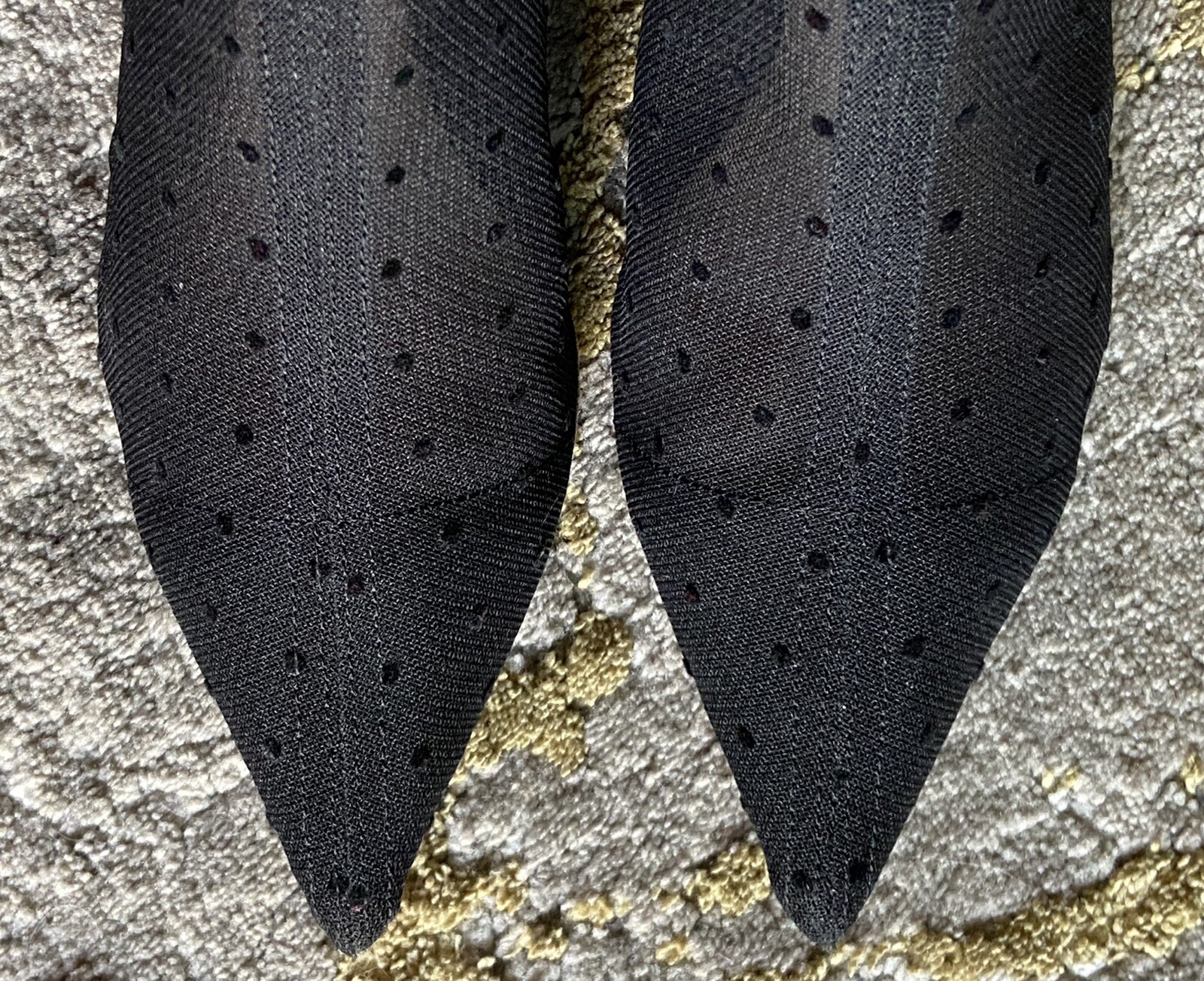 CHRISTIAN DIOR⚡"Pretty" polka dot mesh kitten heel an… Gem