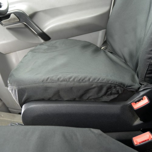 VW CRAFTER VOLKSWAGEN VAN FRONT SEAT COVERS TAILORED (2010-2017) BLACK 132 - 第 5/12 張圖片
