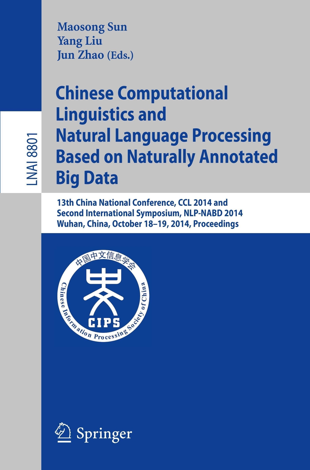 Thumbnail - Chinese Computational Linguistics And Natural Language Processing