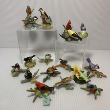 18 Vintage Miniature Porcelain Bisque Bird Fi...