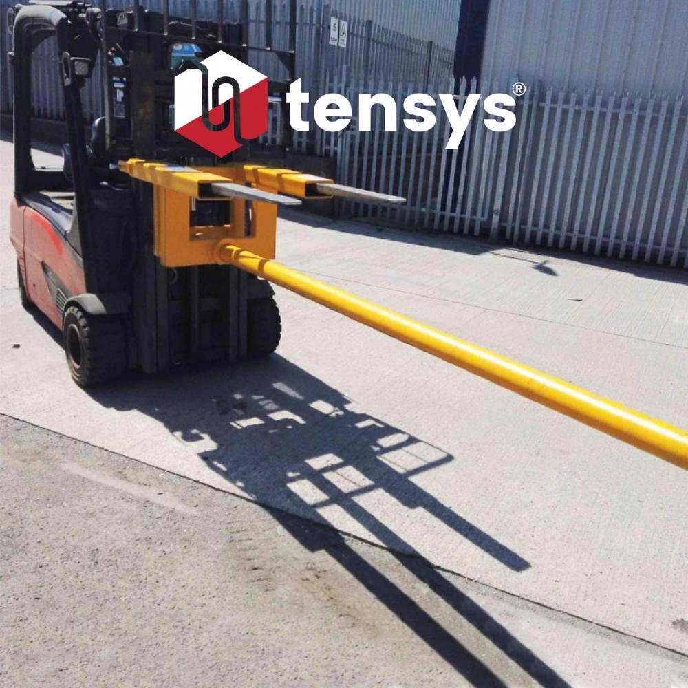 Clearview Forklift Carpet Boom Special Drop 65 dia 3000lg 400 dia Rolls