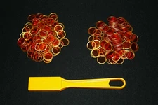 Magnetic Orange Bingo Wand and 200 Chips Markers – Use on paper, sheets, cards 