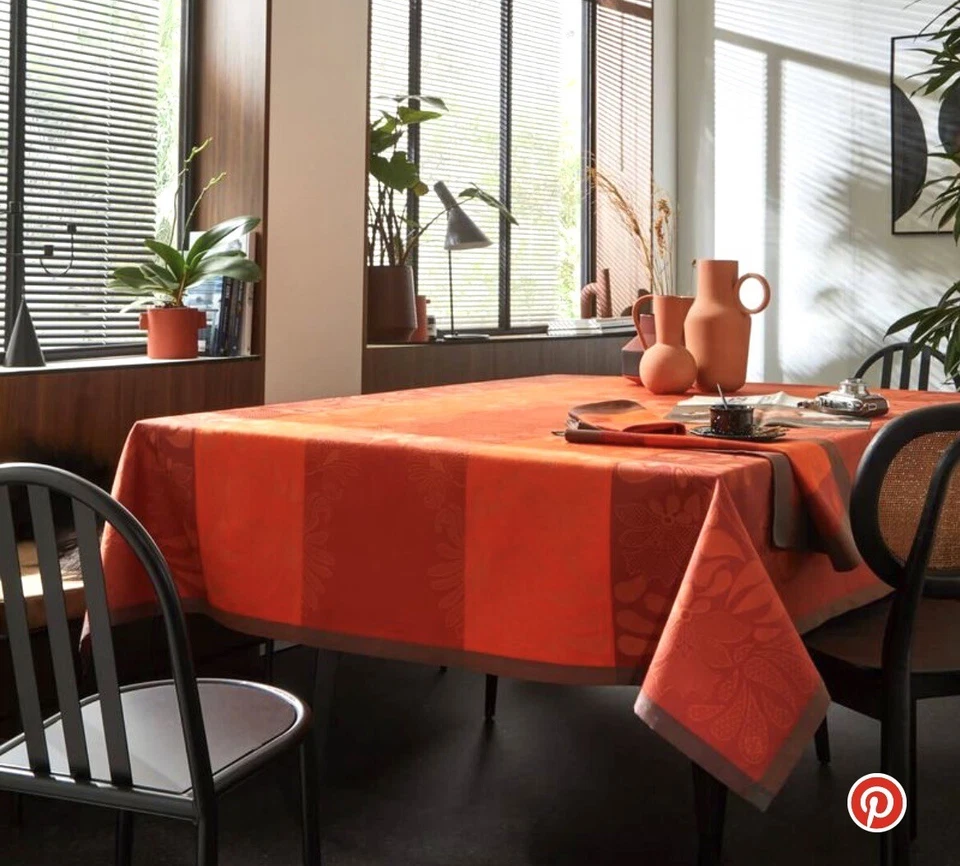 - 63 % NAPPE BENGALE TIGRE 174x174cm + 4 SETS ASSORTIS - LE JACQUARD FRANCAIS - Photo 3/4