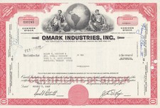 Historische ungültige originale Aktie - Omark Industries