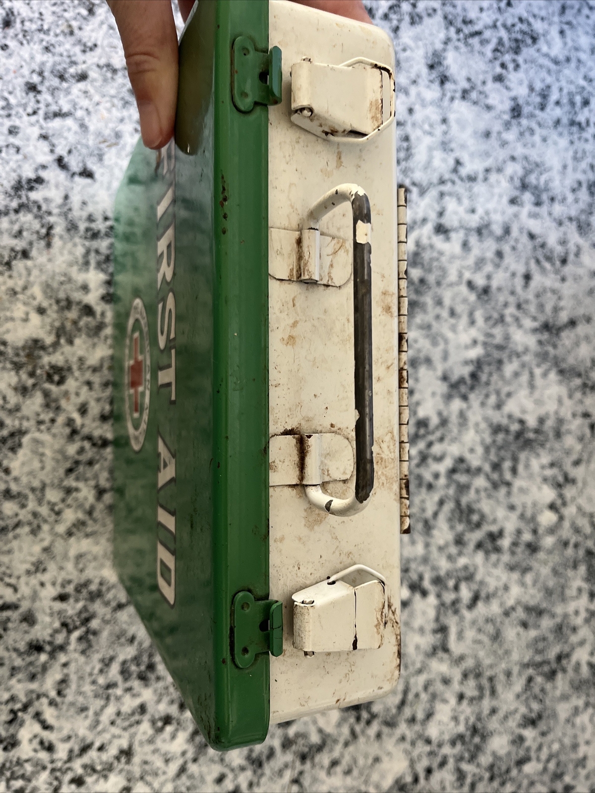 Vintage American Red Cross First Aid Kit Box from 50's/ Rare