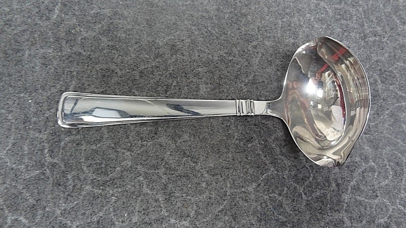 COHR DENMARK Sterling Silver OLYMPIA c1967 ART DECO 6-1/4" LADLE 2 Spouts NICE