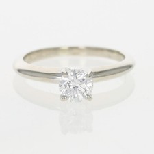 .47ct Round Cut Diamond Solitaire Engagement Ring 14k White Gold Size 4