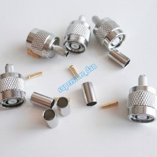 5X RP-TNC RPTNC Male plug crimp for RG58 RG142 RG400 LMR195 cable RF Connector