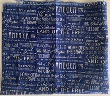 Fabric Remnant Patriotic Theme 17x30