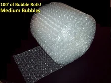 100 Feet of Bubble® Wrap! 12" Wide! 5/16" MEDIUM Bubbles! Perforated Every 12"