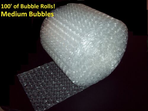 100 Feet of Bubble® Wrap! 12" Wide! 5/16" MEDIUM Bubbles! Perforated Every 12" - Picture 1 of 3