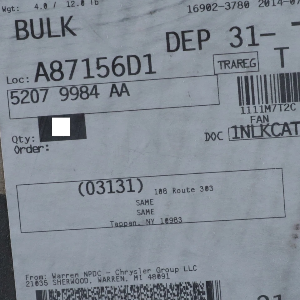 Jeep Grand Cherokee 2001-2004 4,0 L ventilador de refrigeración pala fabricante original nuevo Mopar 52079984Aaa Foto 3 de 3