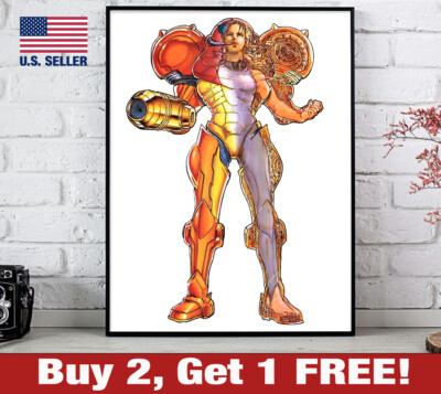 Super Metroid Samus Aran Power Suit Poster 18'' x 24'' Print SNES Retro Art