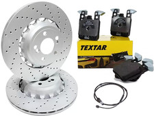 FOR BMW BMW M4 F82 2014 - REAR LEFT RIGHT DRILLED BRAKE DISCS PADS 370MM 