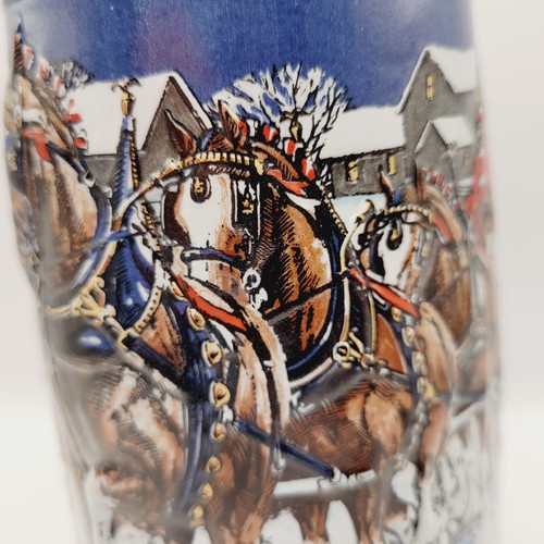 Budweiser Weihnachten Clydesdale Bierstein Krug Ceramarte Brasilien Vintage 1989 - Bild 8 von 23