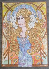 Vintage 1976 Jim Fitzpatrick Aille The Fair Celtic Art Poster Irish Mythology