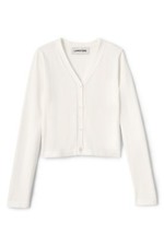 LANDS' END Little Girls' 4, 5/6 Eggshell Sophie V-neck Cardigan Sweater NWT