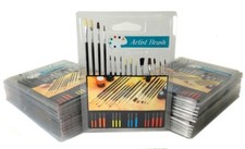 Set of 24: 15 Piece Artist Paint Brush Sets, All Purpose Oil Watercolor Acrylic
