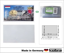 Protective Sleeves Coin Sheets Coincards 88X56MM KOBRA T21 500 Pack