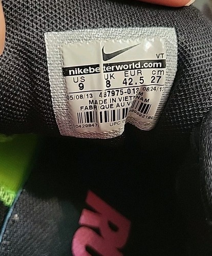 Men's Nike Air Max+ 2013 Black/Neon Green Running Shoes 487975-013 Size 9 - Picture 12 of 12