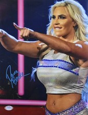 *POINTING IN RING* WWE NXT TNA DANA BROOKE SIGNED 11x14 PSA AUTO ASH