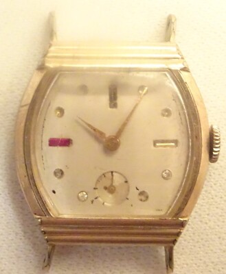 Benrus Wristwatch 15J Vintage Men's Swiss Parts or Repair CW3 Rolled Gold