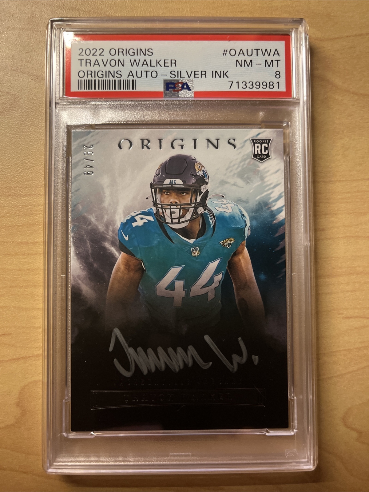 Travon Walker Panini Origins Origins Autographs #OAUTWA Silver Ink