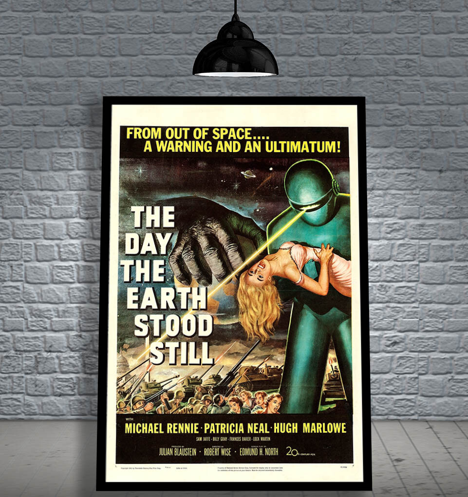 THE DAY THE EARTH STOOD STILL 1951 FRAMED MOVIE POSTER PRINT CINEMA A1 & 60X40CM