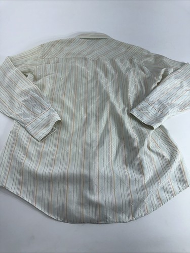 Vtg JC Penney Men Size 16.5-35 Western Shirt Pearl Snap Rockabilly Long Sleeve - Picture 7 of 10