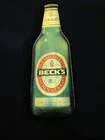 VINTAGE BECKS IMPORTED GERMAN BEER BOTTLE LIGHT UP SIGN 25.75” TALL GREAT SHAPE!