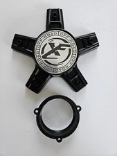 XF Offroad wheels center cap matte black 5 lug -5H with spacer NEW
