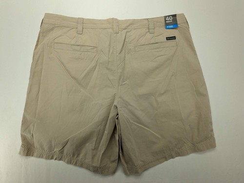 Columbia Shorts Mens 40W 8" Washed Out Beige Omni-Shade Cotton Hiking UPF - Picture 10 of 11