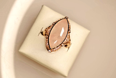 Thomas Sabo Ring Vintage Rosenquarz ''The Purity of Lotos'' TR2041-537-9 Gr.54