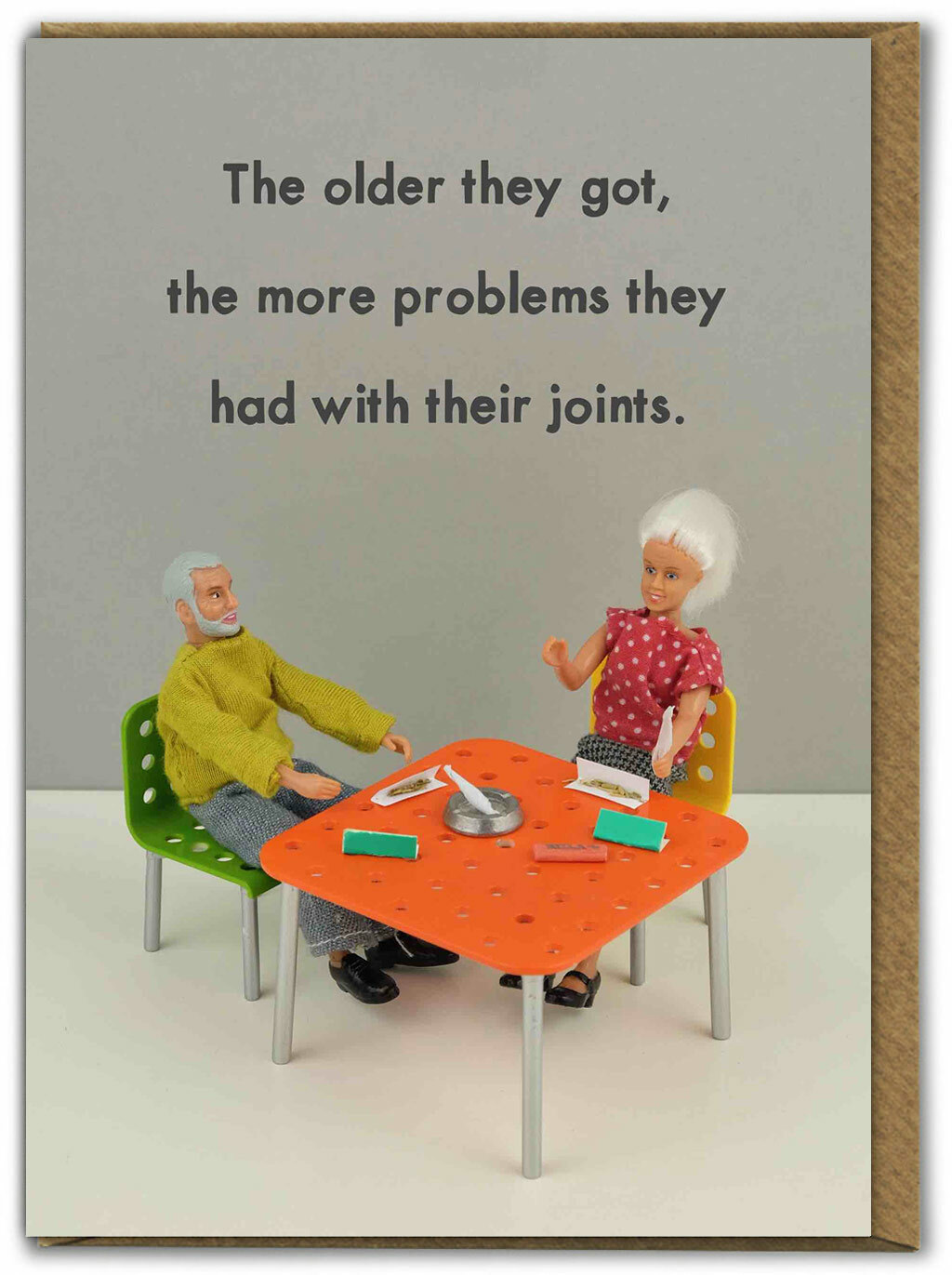 Funny Dolls Birthday Card Problem With Joints Amusing Comedy Humour Cheeky Joke