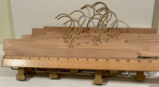 FREE SHIP Set 15 Wooden Pants or Skirts Metal Clip Hangers w Rubber Grips 14"