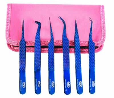 MK Eyelash Extension Tweezers Volume Individual Isolation Lash Rainbow 2D-8D Set