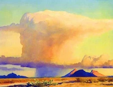 Maynard Dixon Drought and Downpour 1944 17"x 22" Archival Art Print