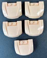 5 x New LEGO Light Nougat Vehicle, Mudguard 3 x 4 x 1 2/3 Curved Front 98835
