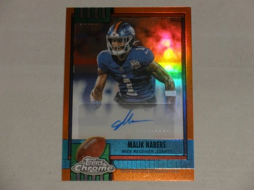 2025 Topps Chrome Malik Nabers Orange Refractor (RAW)