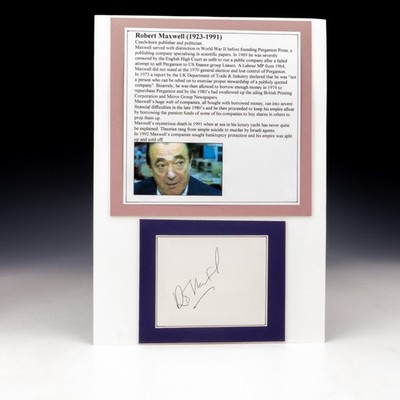 Robert Maxwell - Zeitungsmogul & Unternehmer - Autogramm & Bio