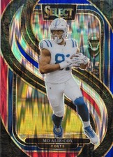 2024 Select - Premier Level Mo Alie-Cox #184 Red & Blue Shock Prizm Colts