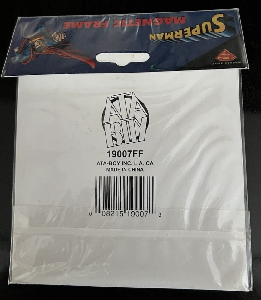 Marco magnético clásico Ata-Boy DC Comics Superman 1999 nuevo en paquete Foto 3 de 3
